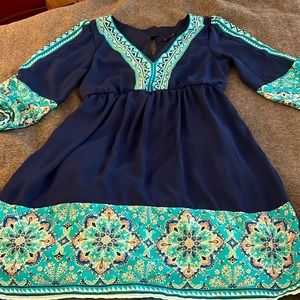 Beautiful blue dress! BARELY WORN!